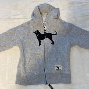 The Black Dog Zip up hoodie grey kids small like new